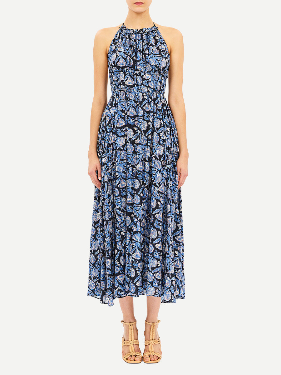Ulla Johnson Anelise Halter Midi Dress in Zinnia