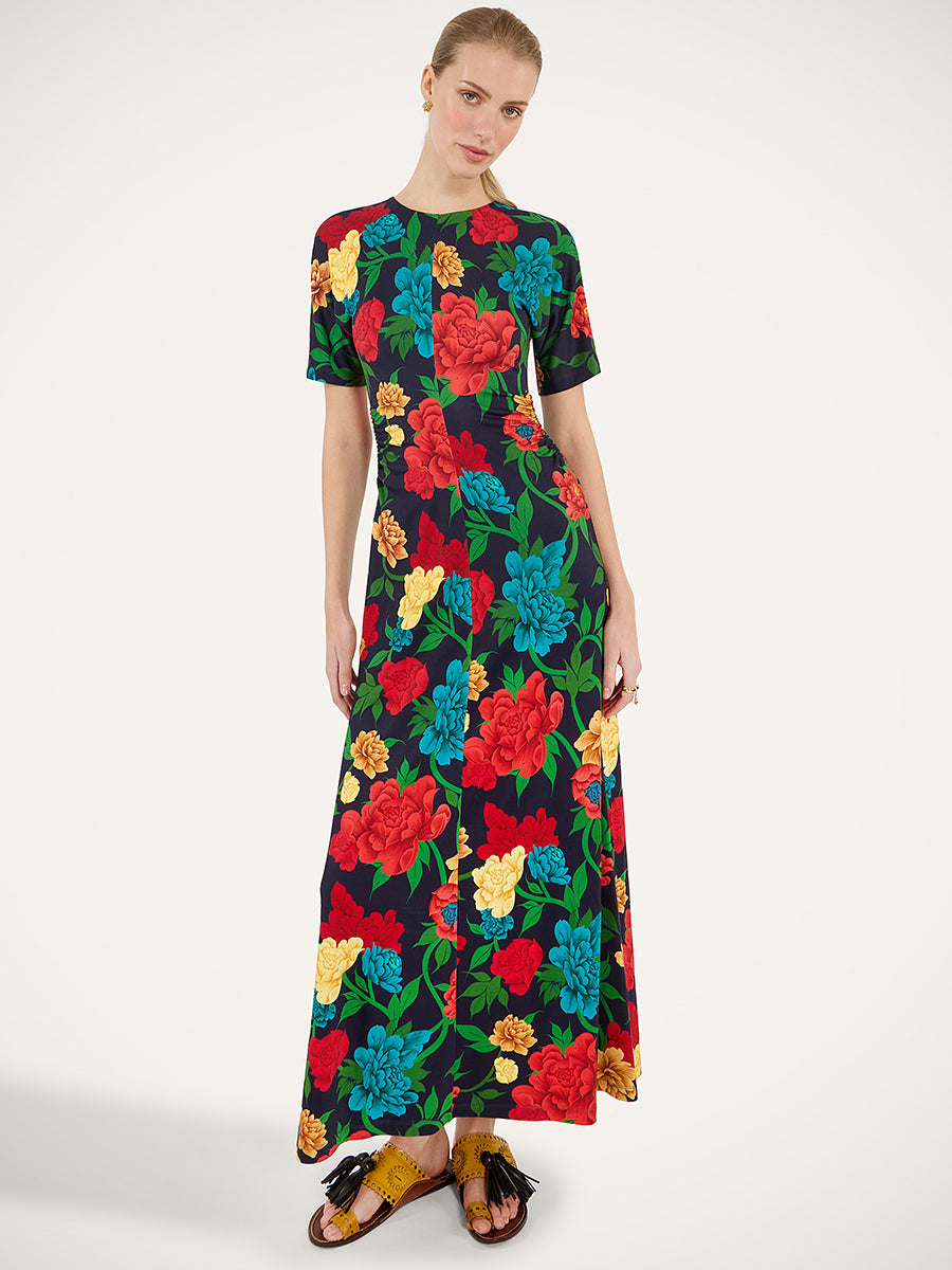 La DoubleJ Angelica Dress in Punto Milano Queen Peony