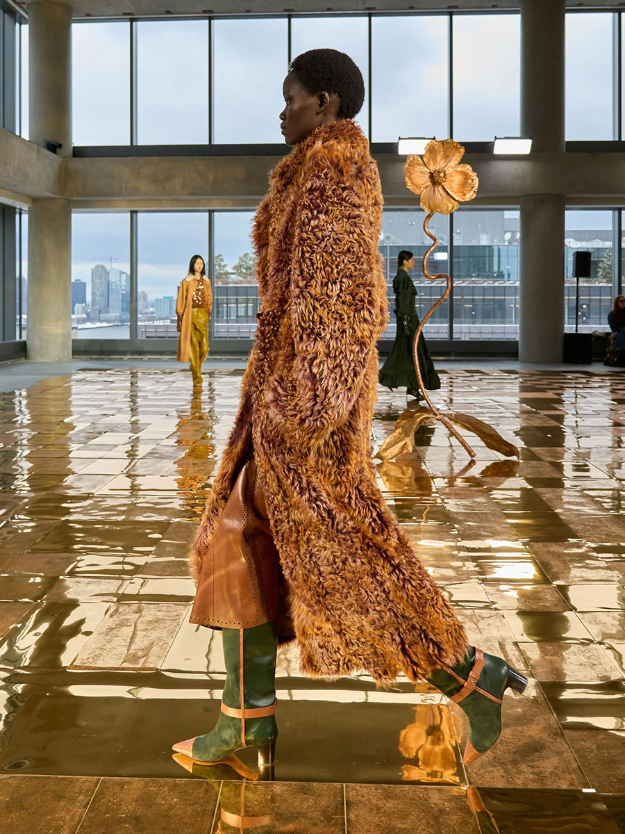 Ulla Johnson Aninda Leather Midi Skirt in Wenge