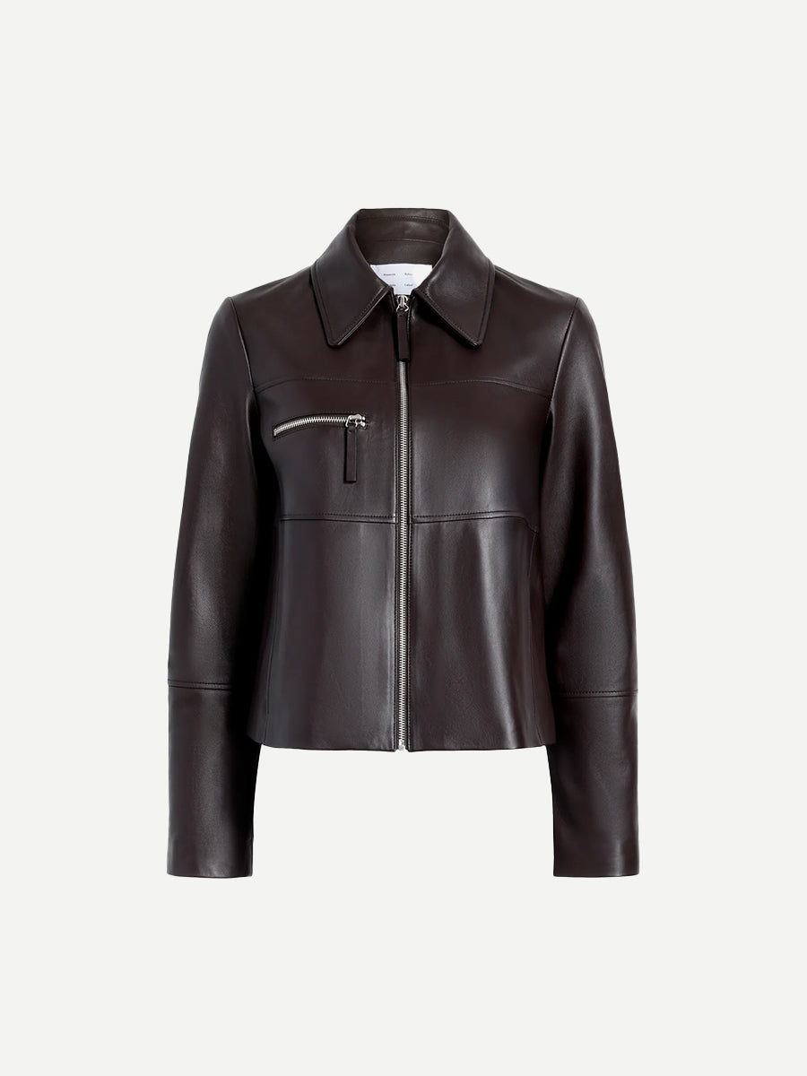 Proenza Schouler Annabel Leather Jacket in Chocolate