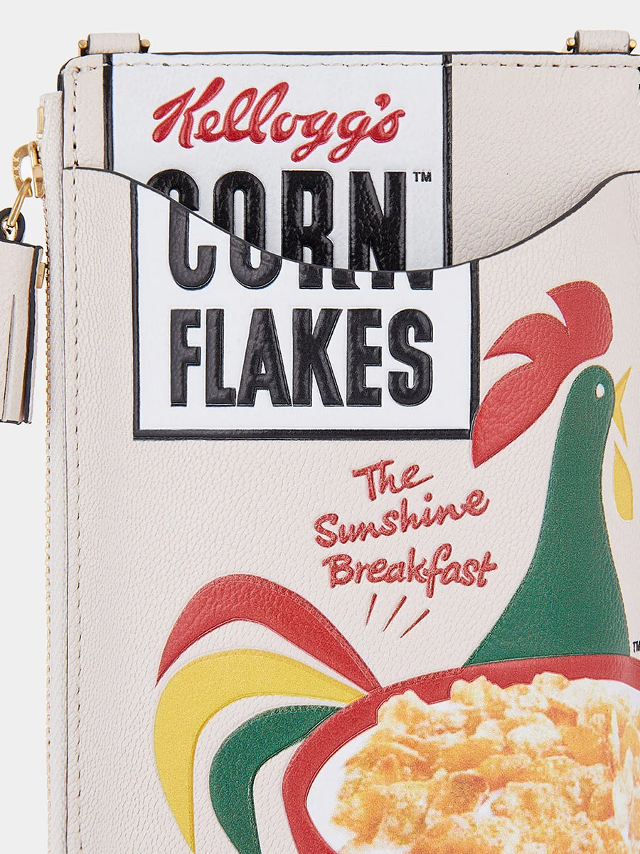 Anya Hindmarch Anya Brands Zip Phone Pouch Cornflakes in Chalk