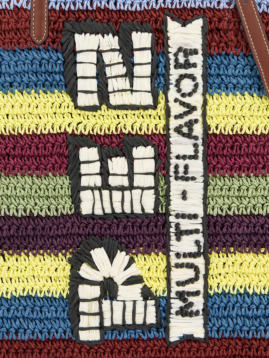 Anya Hindmarch Anya Brands N/S Tote Pez in Multi Raffia