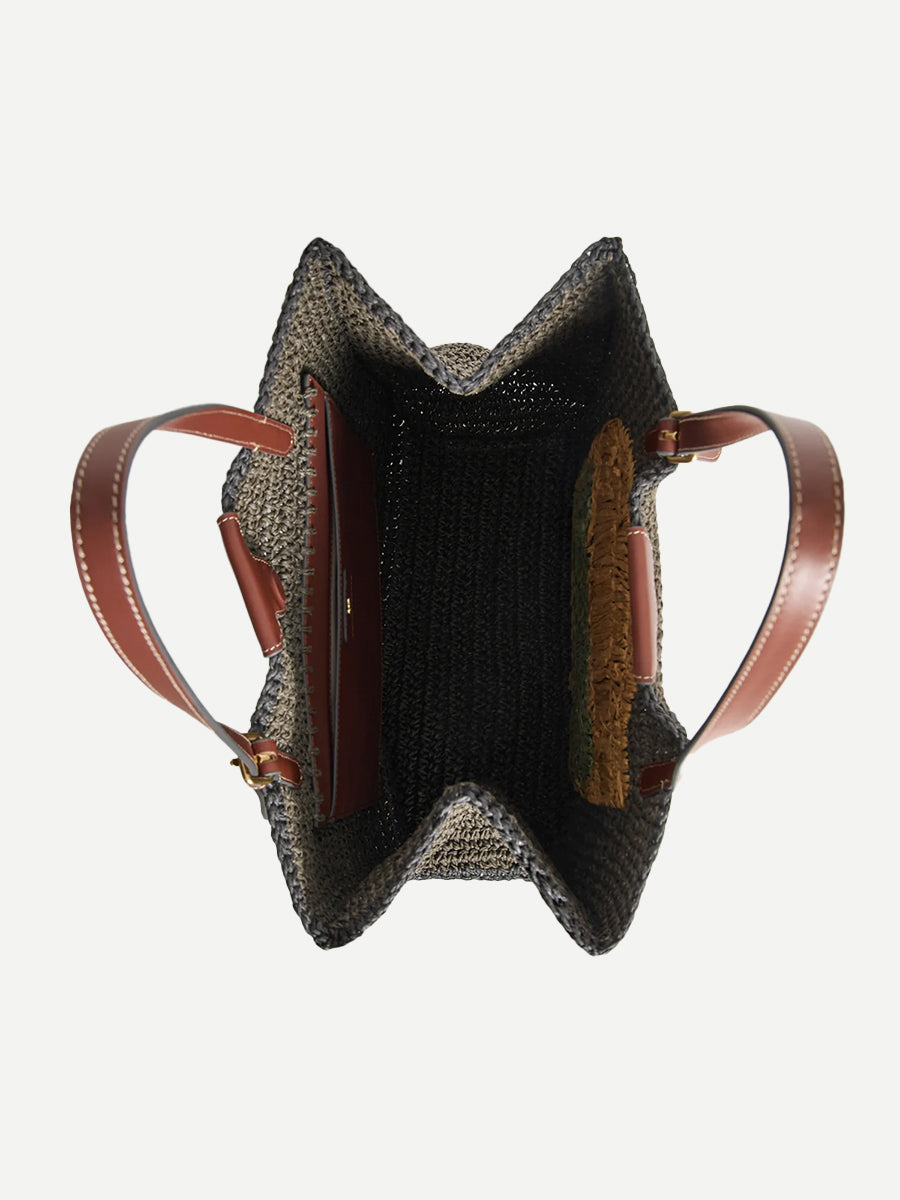 Anya Brands Filippo Berio Tote in Khaki Raffia