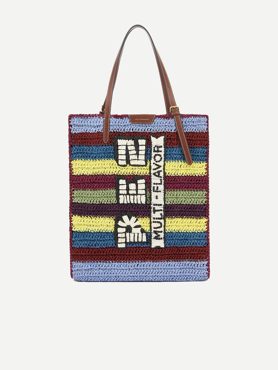 Anya Hindmarch Anya Brands N/S Tote Pez in Multi Raffia