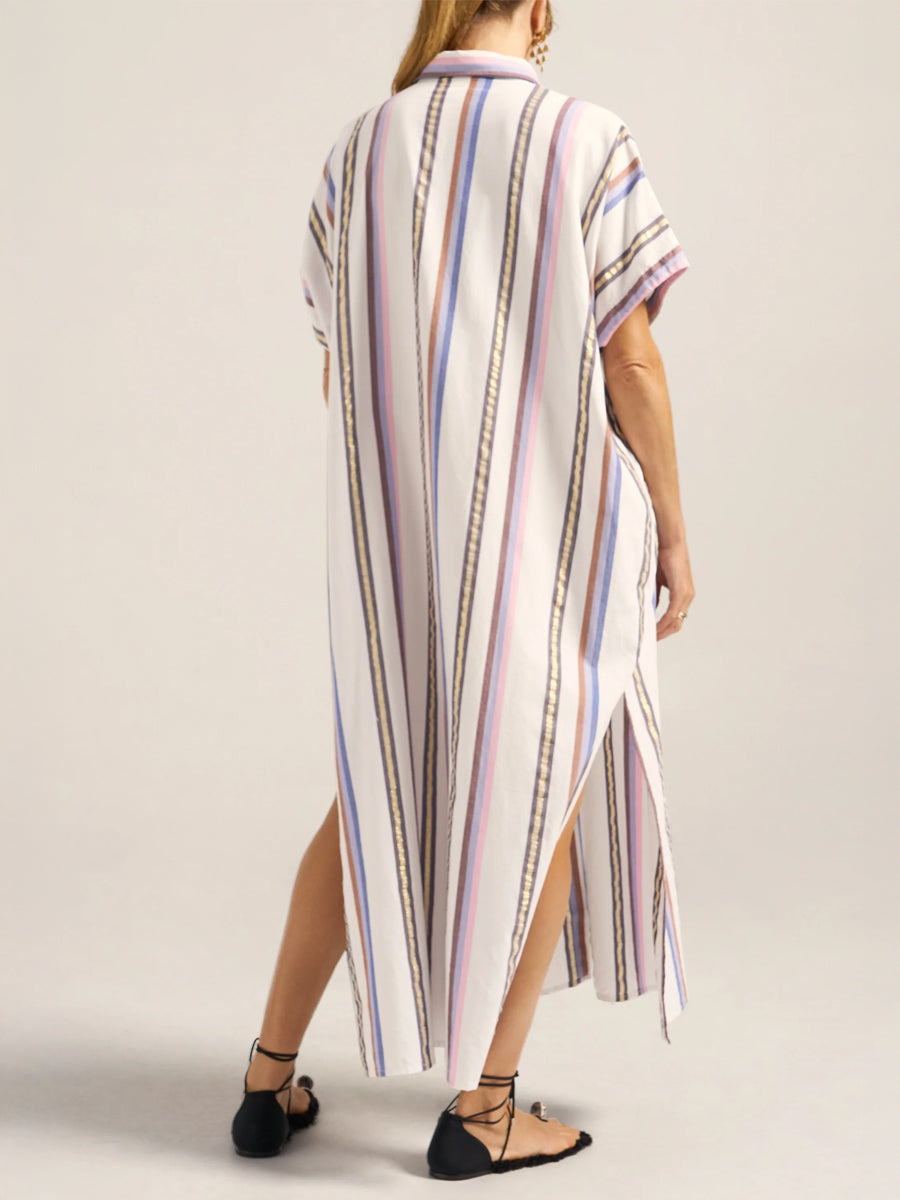 Apollo Caftan in Thessa Stripe