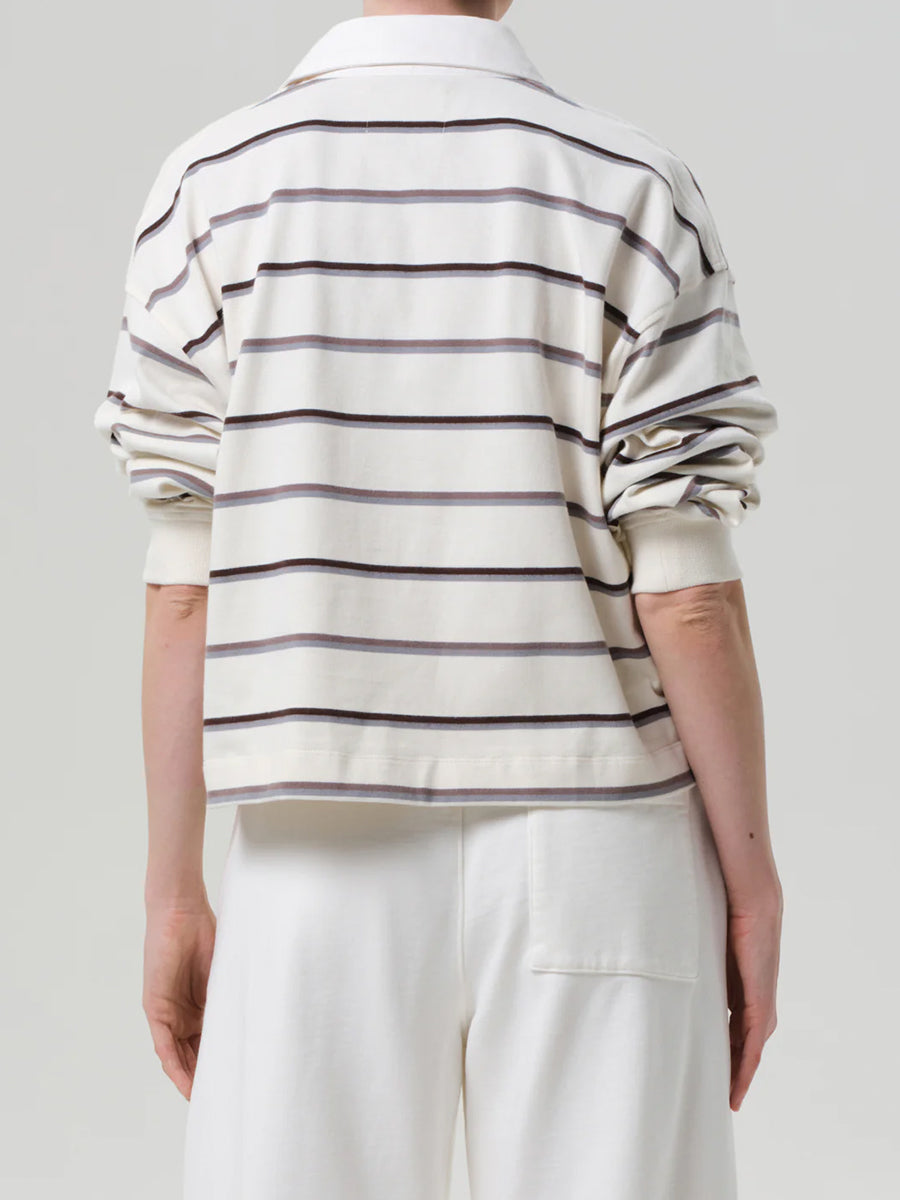 Citizens of Humanity Aris Rugby Jumper in Ivory Stripe