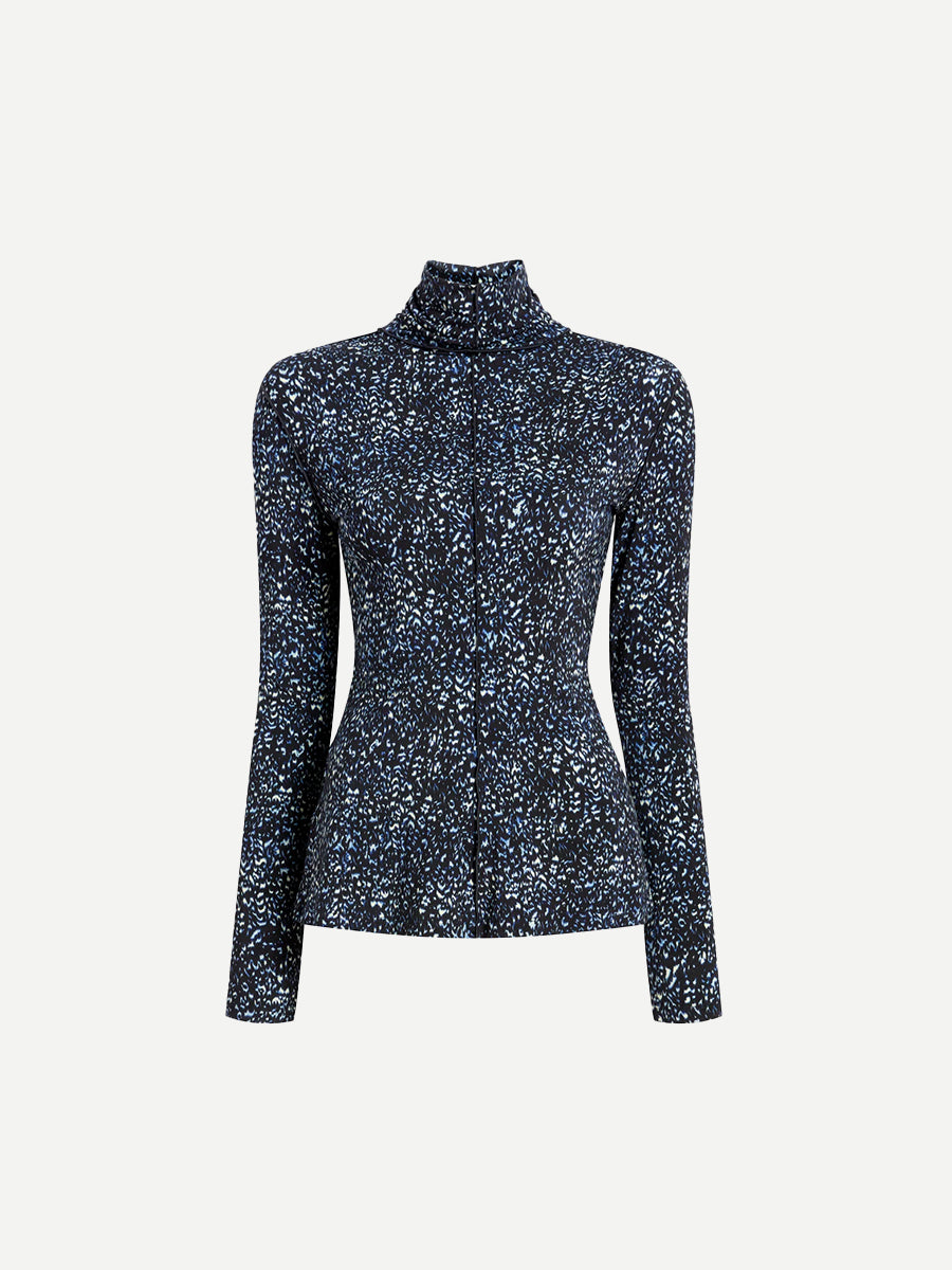 Proenza Schouler Audrey Top in Navy Cheetah