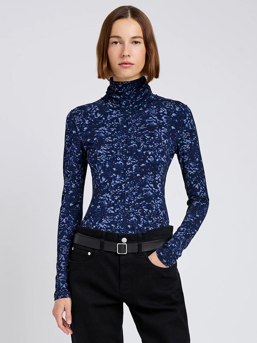 Proenza Schouler White Label Audrey Top in Navy/Slate