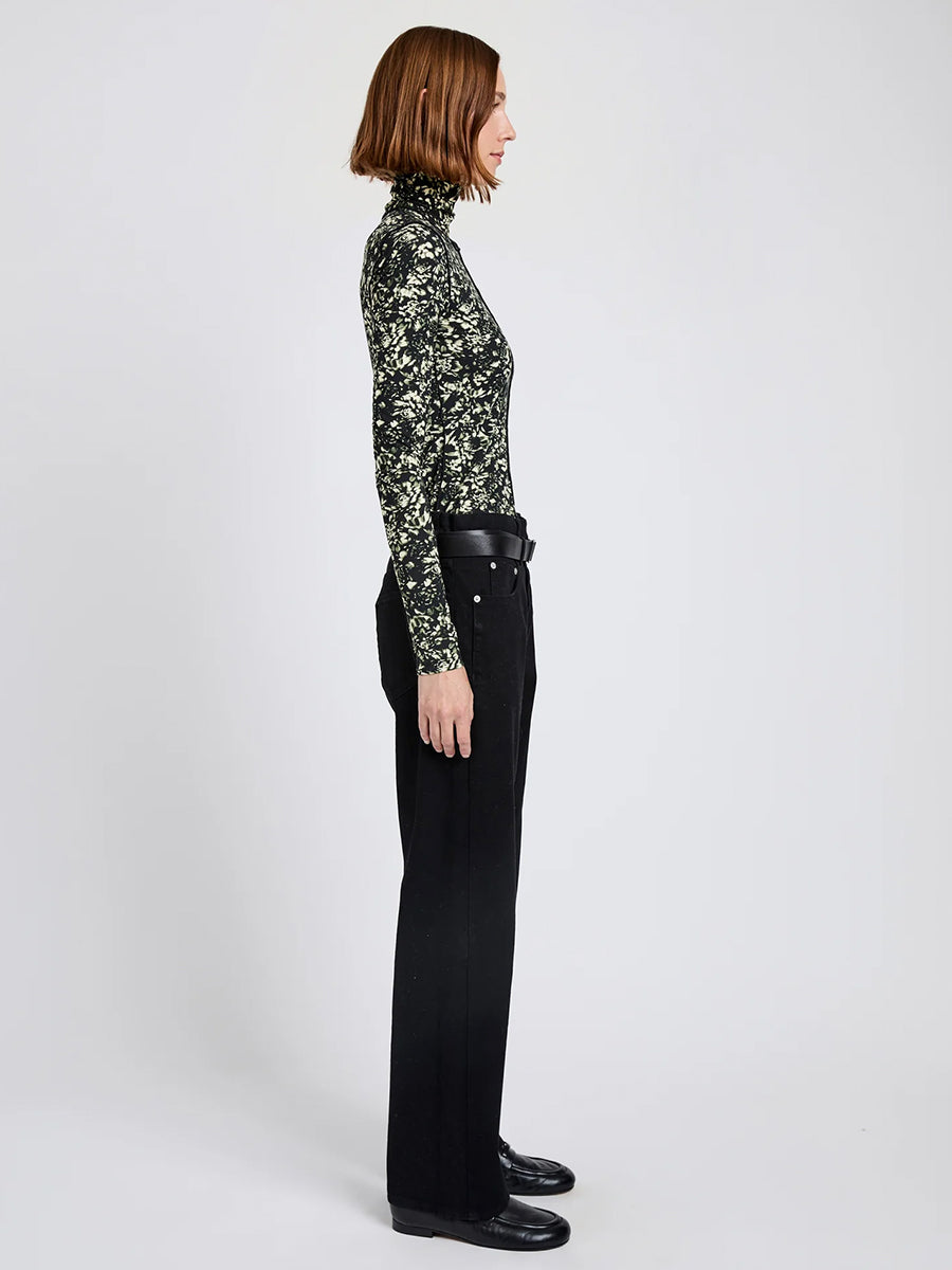 Proenza Schouler White Label Audrey Top in Black/Lemon