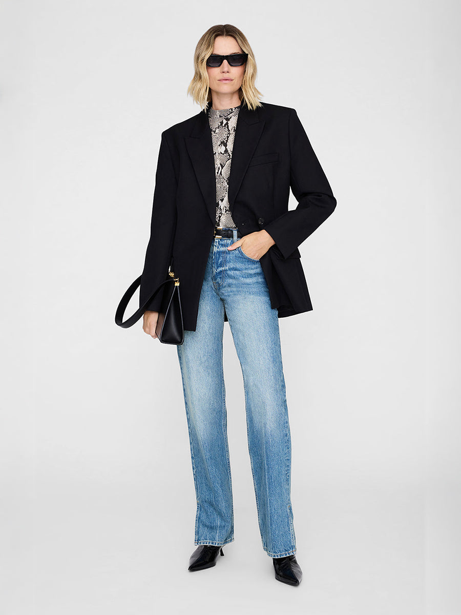 Anine Bing Avi Tee in Washed Python