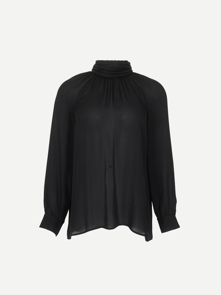 Nili Lotan Axelle Blouse in Black