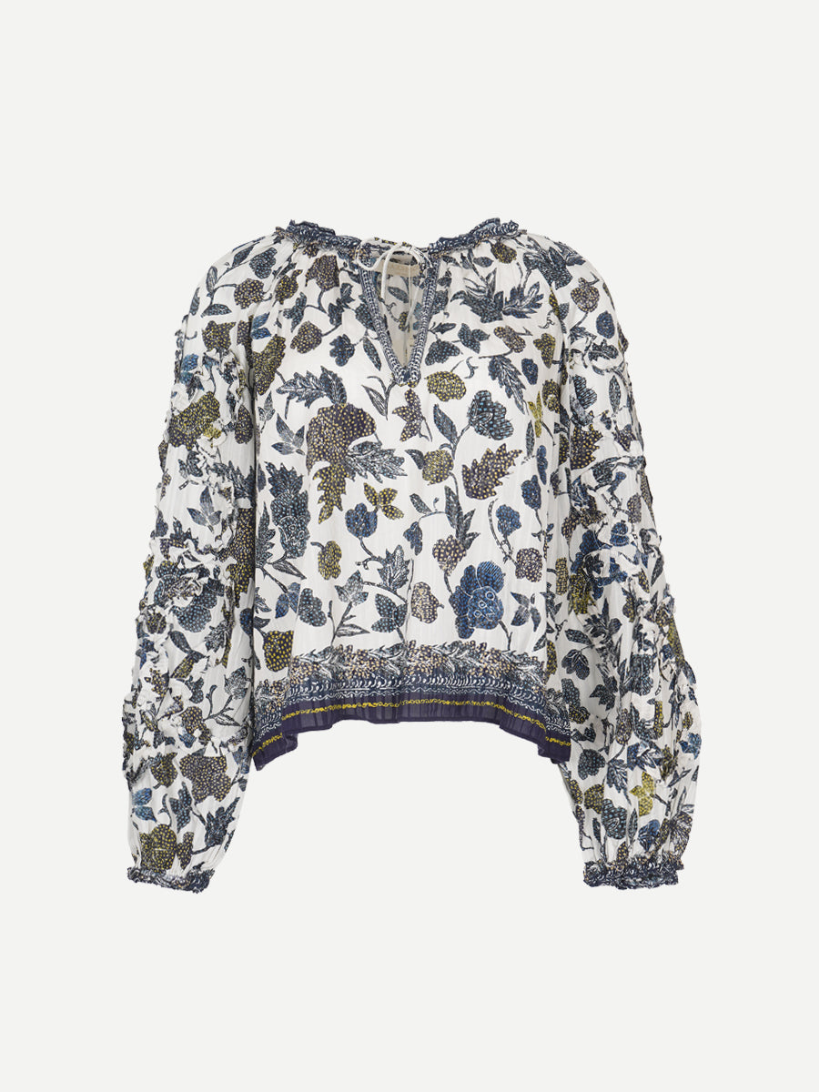 Ulla Johnson Azrou Blouse in Porcelain