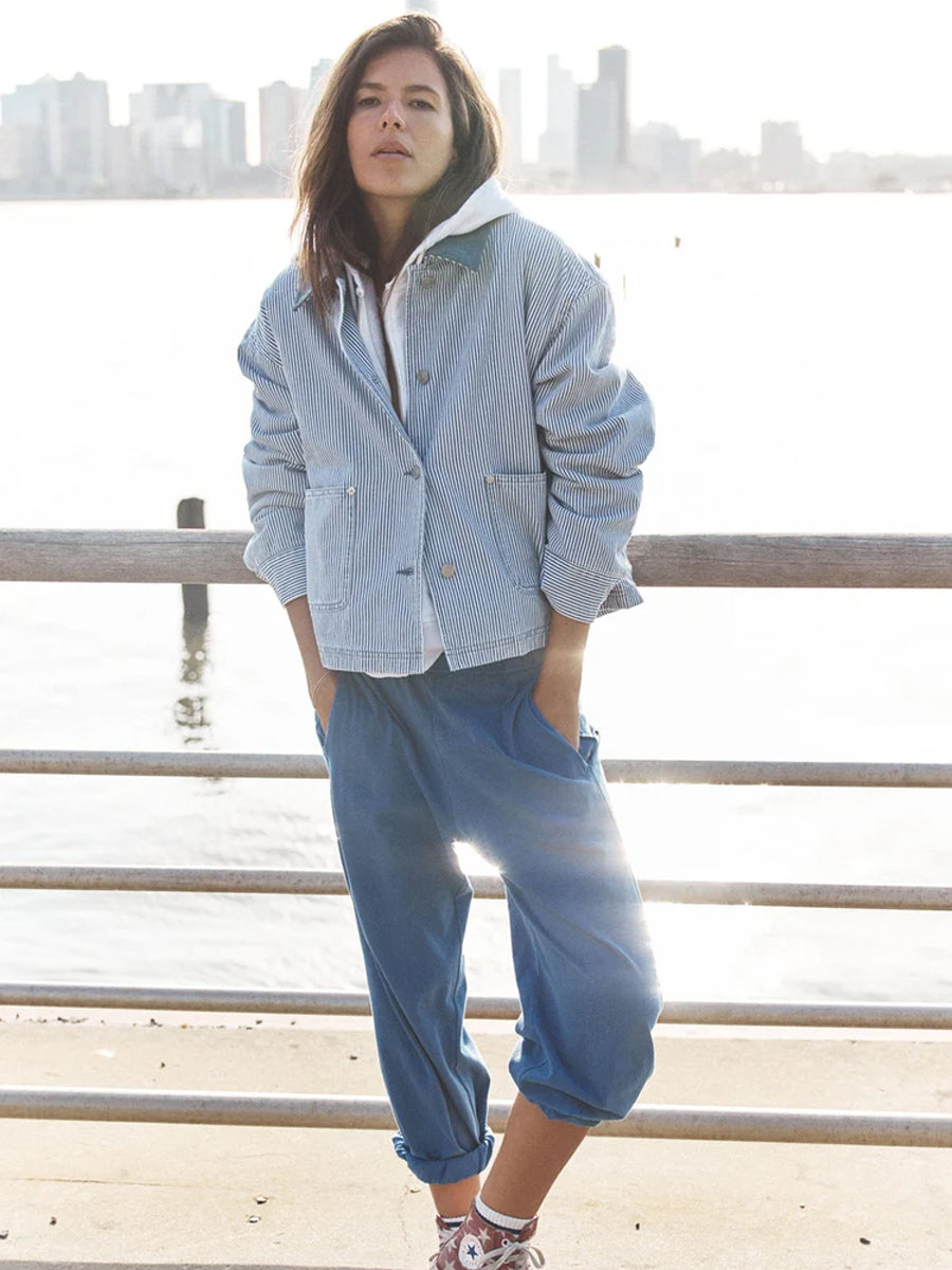 Xirena Baldwin Jacket in Blue Railroad