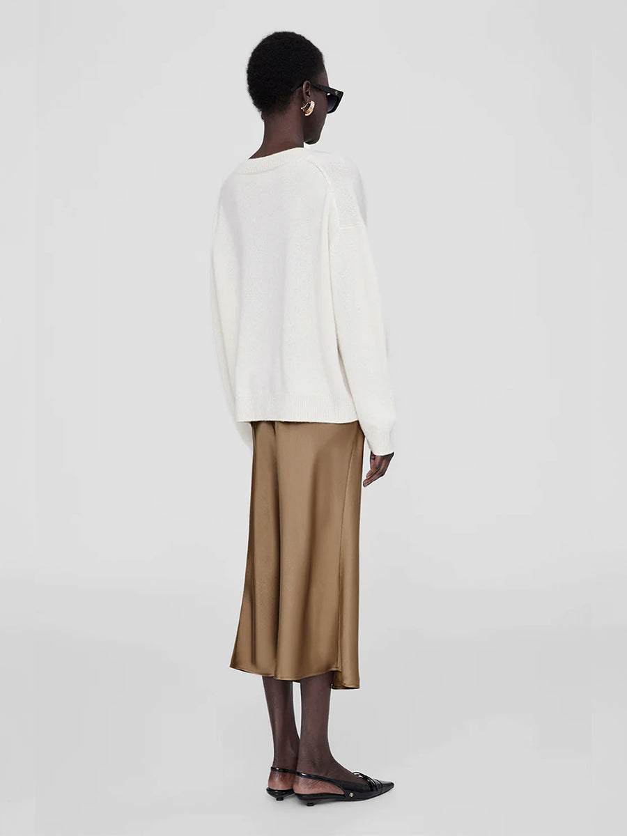 Bar Silk Skirt in Sepia