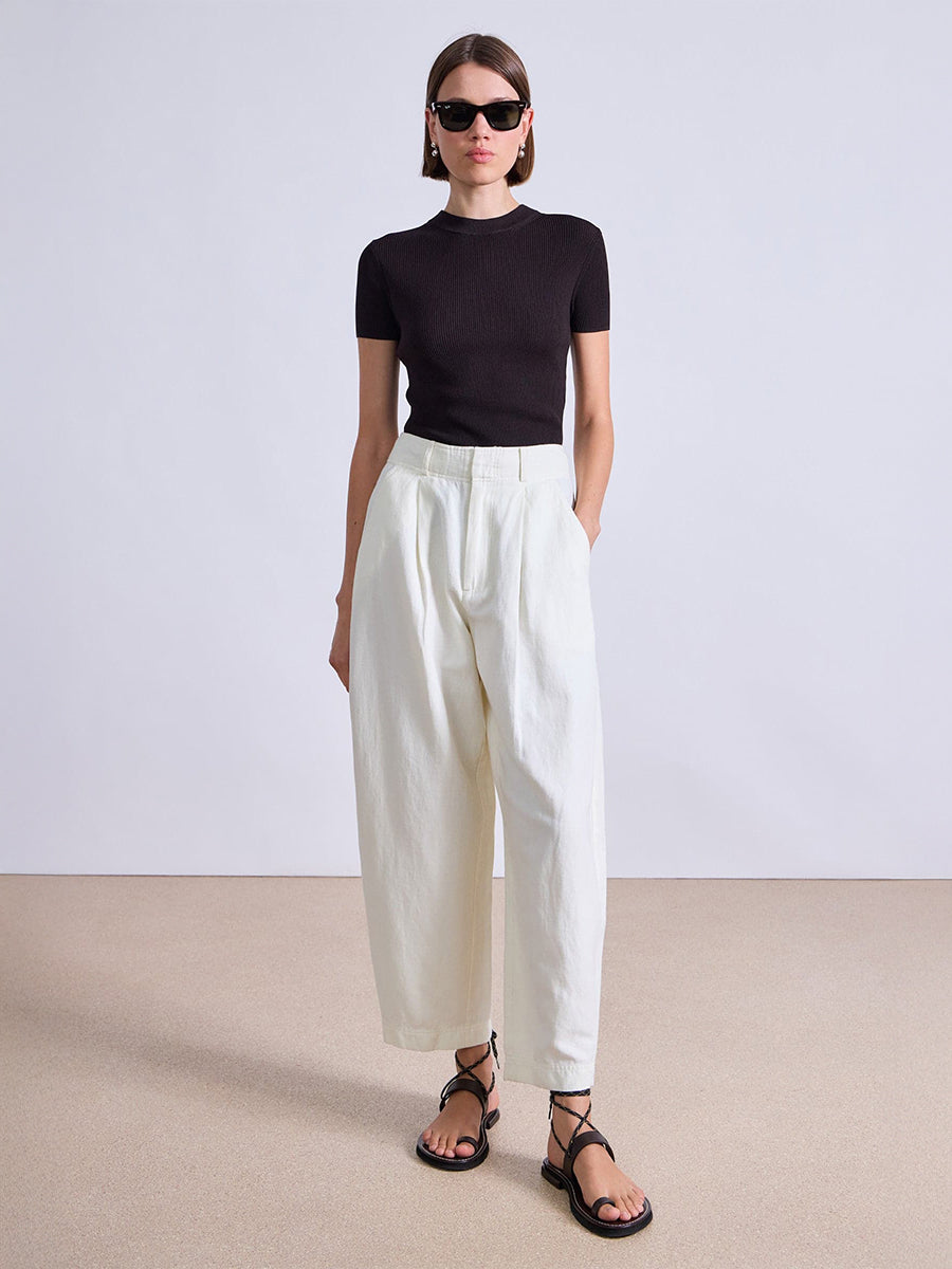 Bari Crop Trouser in Cream
