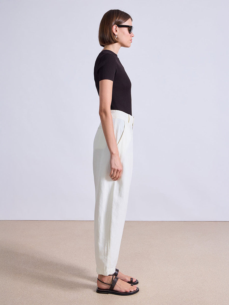 Bari Crop Trouser in Cream