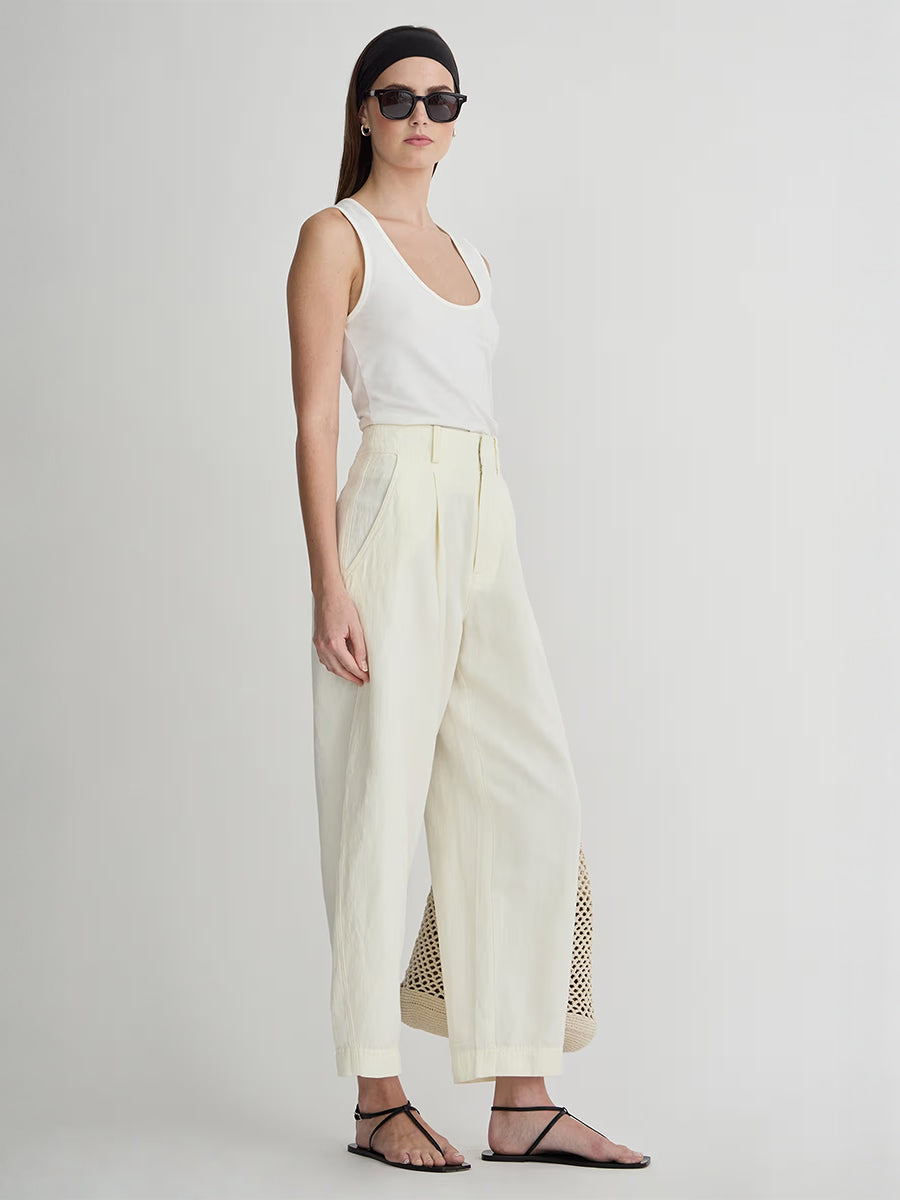 Bari Crop Trouser in Cream