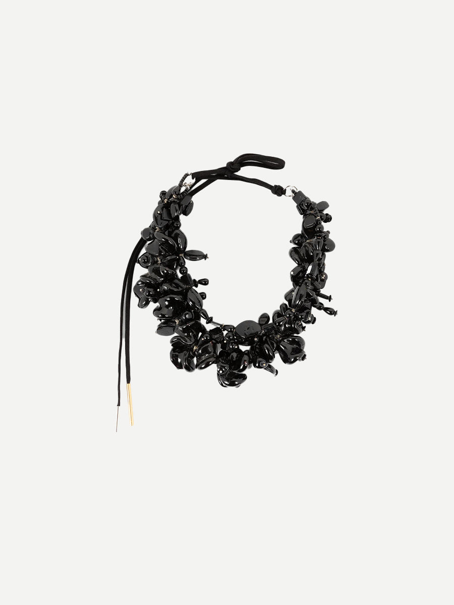 Dries Van Noten Beaded Necklace in Black