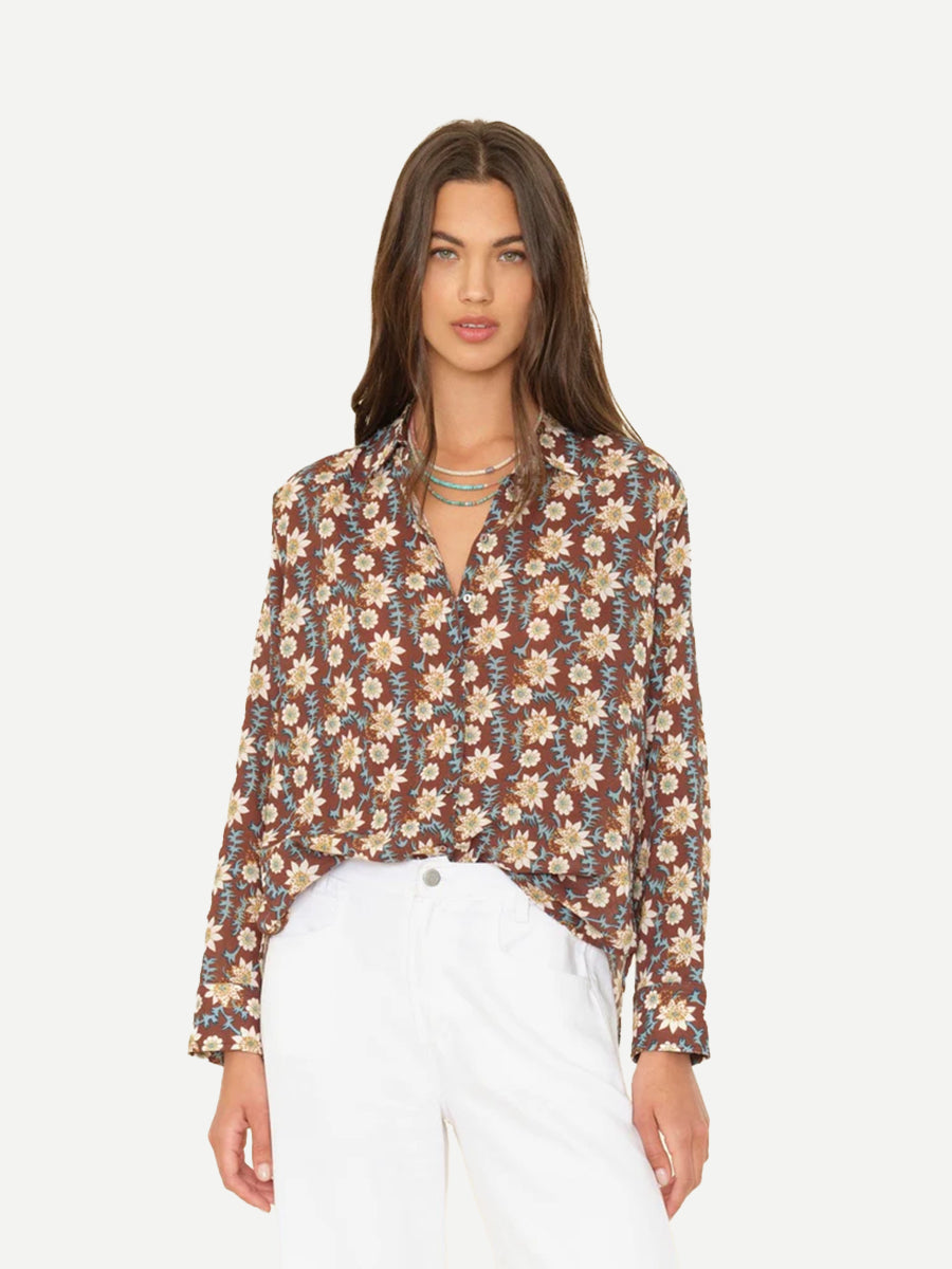 Xirena Beau Shirt in Cedar Blue