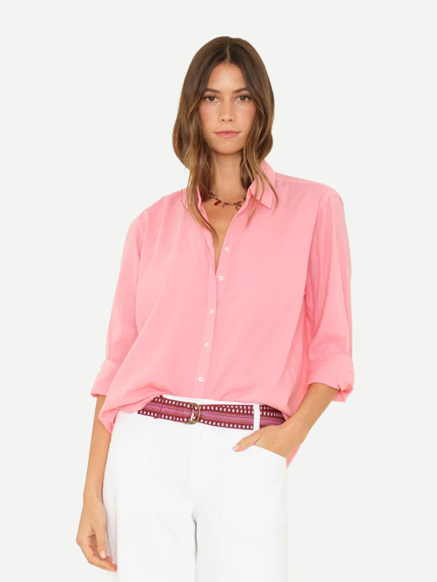 Xirena Beau Shirt in Hot Coral