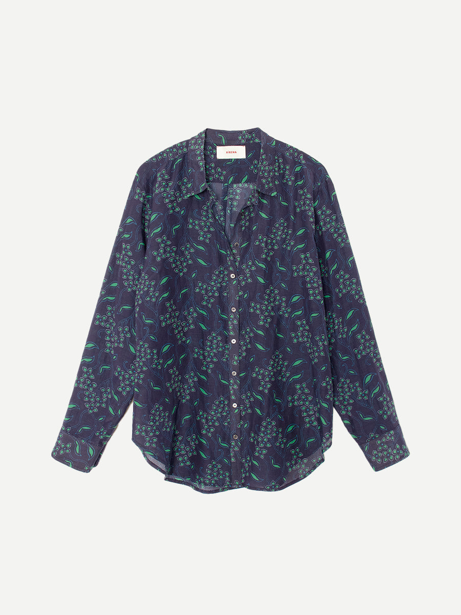 Xirena | Beau Shirt in Navy Green