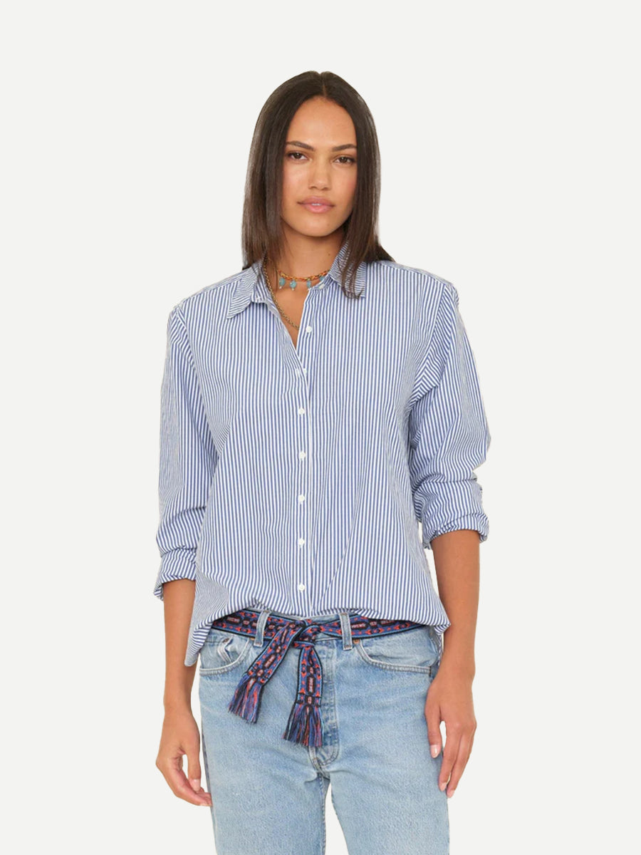 Xirena Beau Shirt in True Blue | Shop Now In-Store or Online, Perth Western Australia