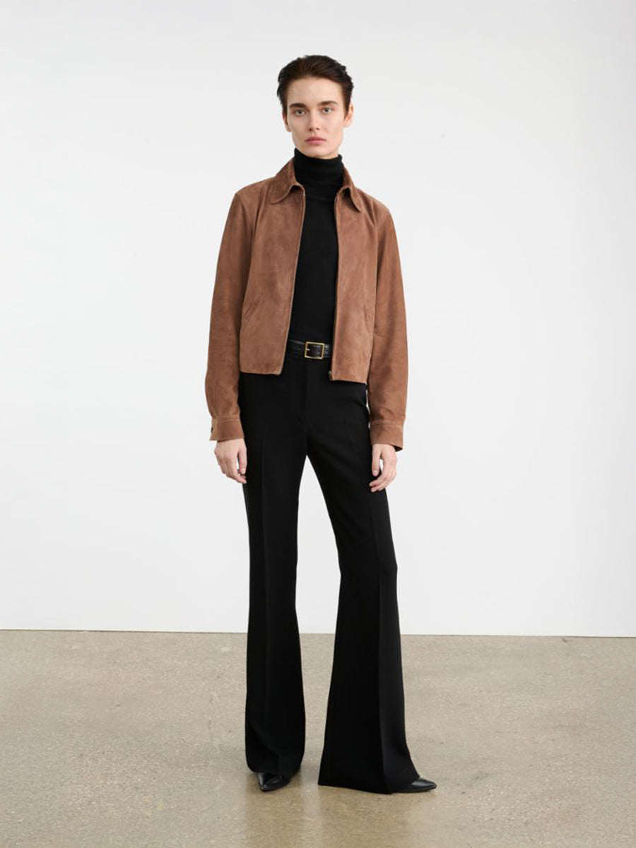 Nili Lotan Beauvais Suede Jacket in Caffe