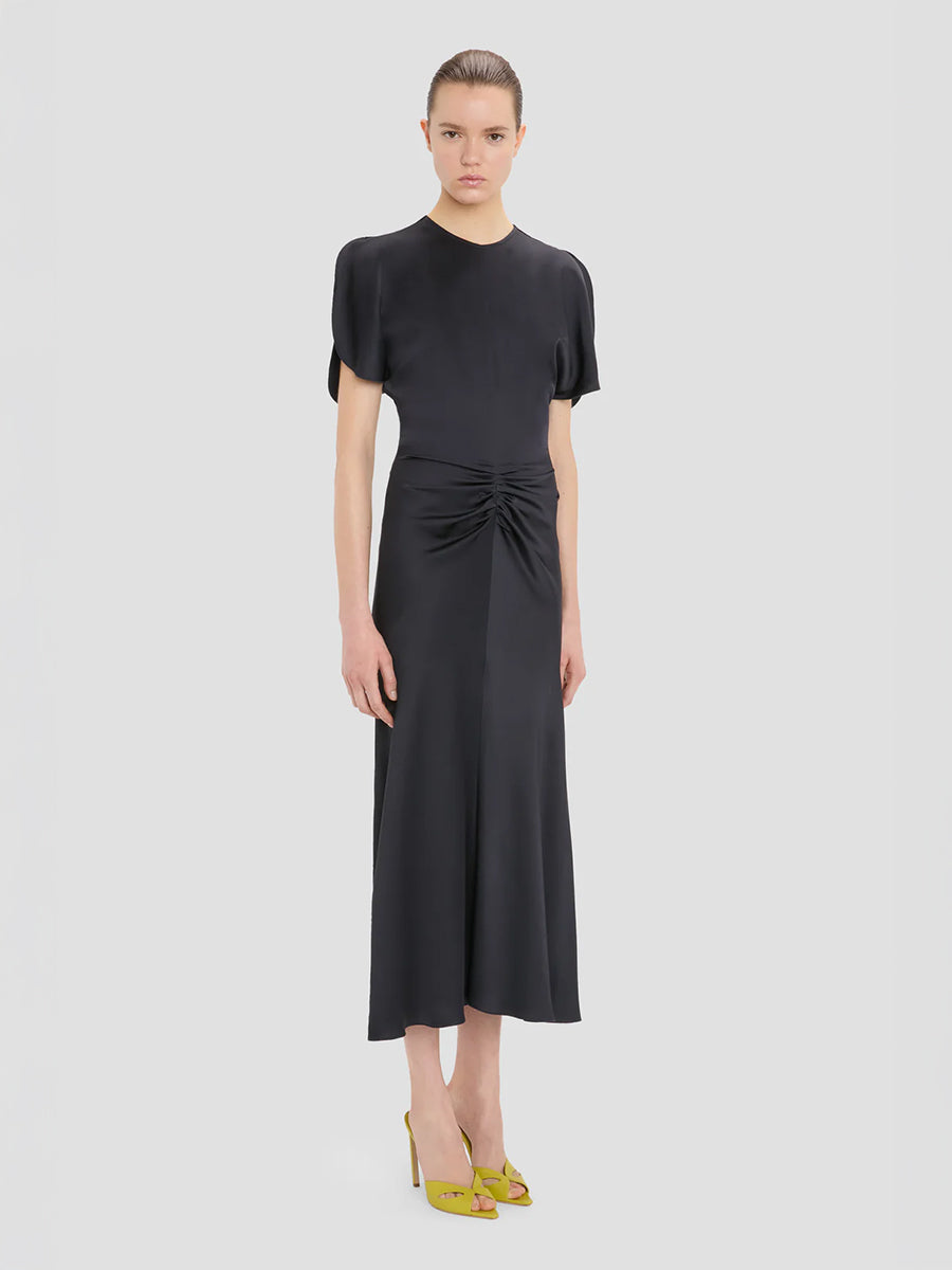 Bela Midi Dress in Midnight