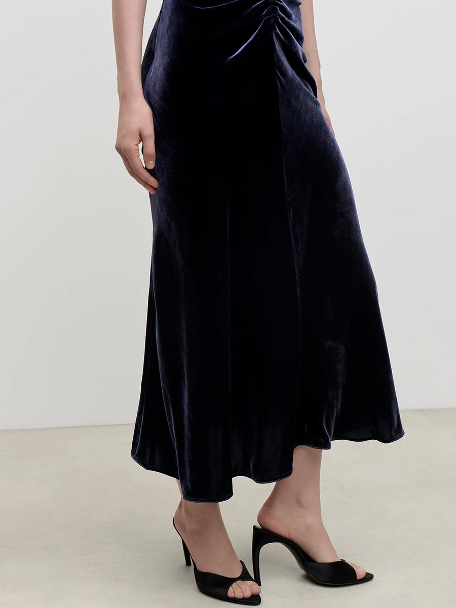 Bela Midi Dress in Navy