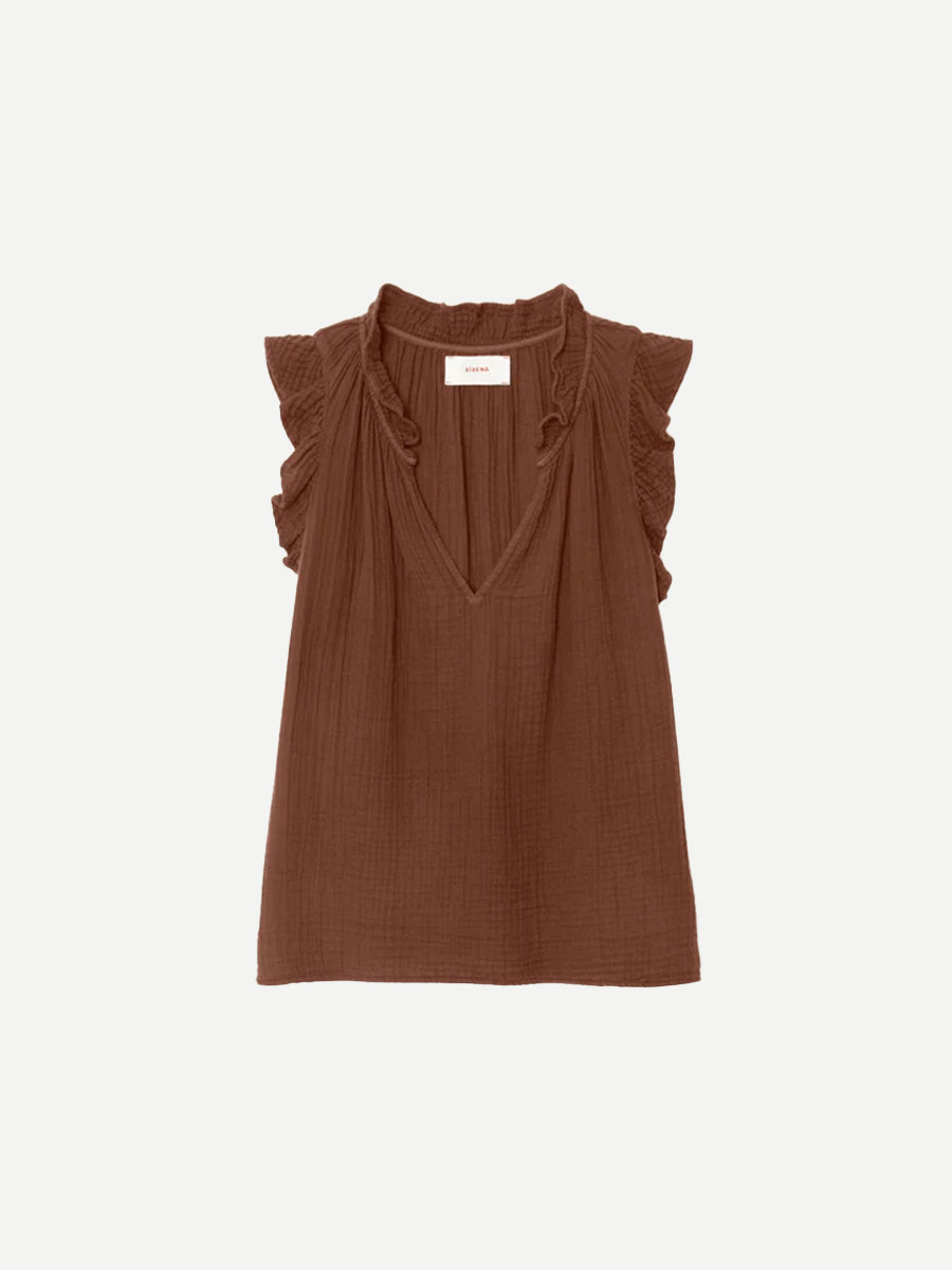 Xirena Bex Top in Cocoa Bean
