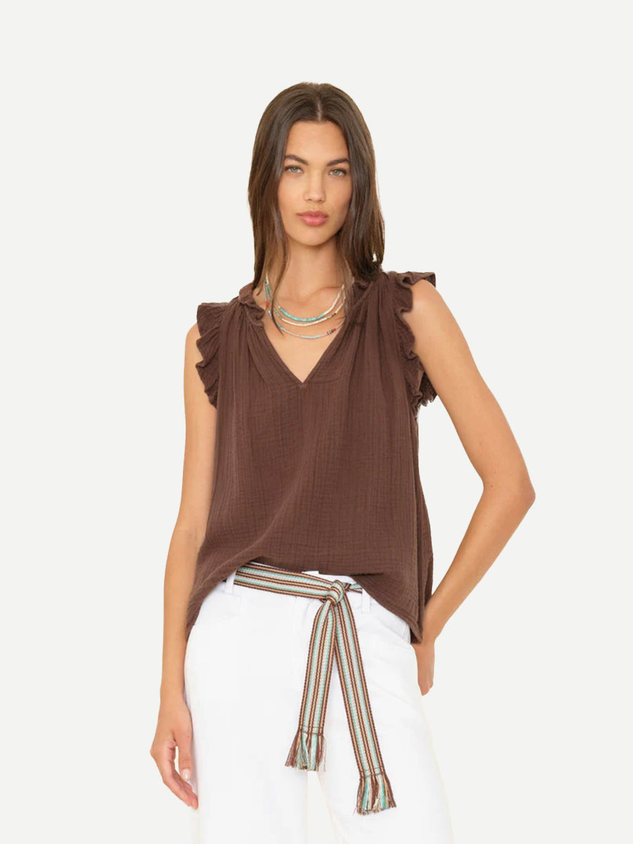 Bex Top in Cocoa Bean