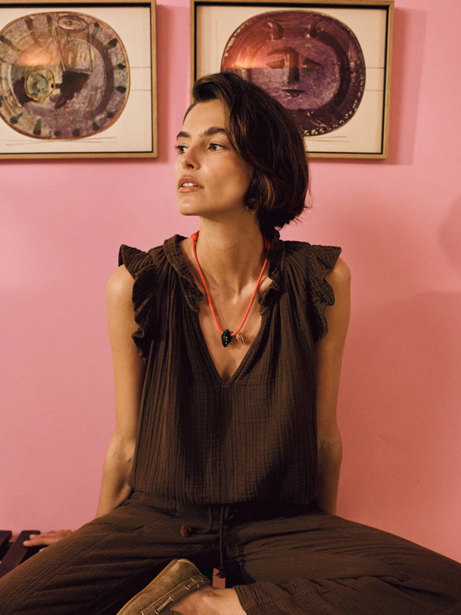 Xirena Bex Top in Cocoa Bean