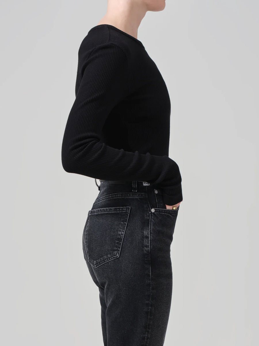 Citizens of Humanity Bina Crew Neck in Black