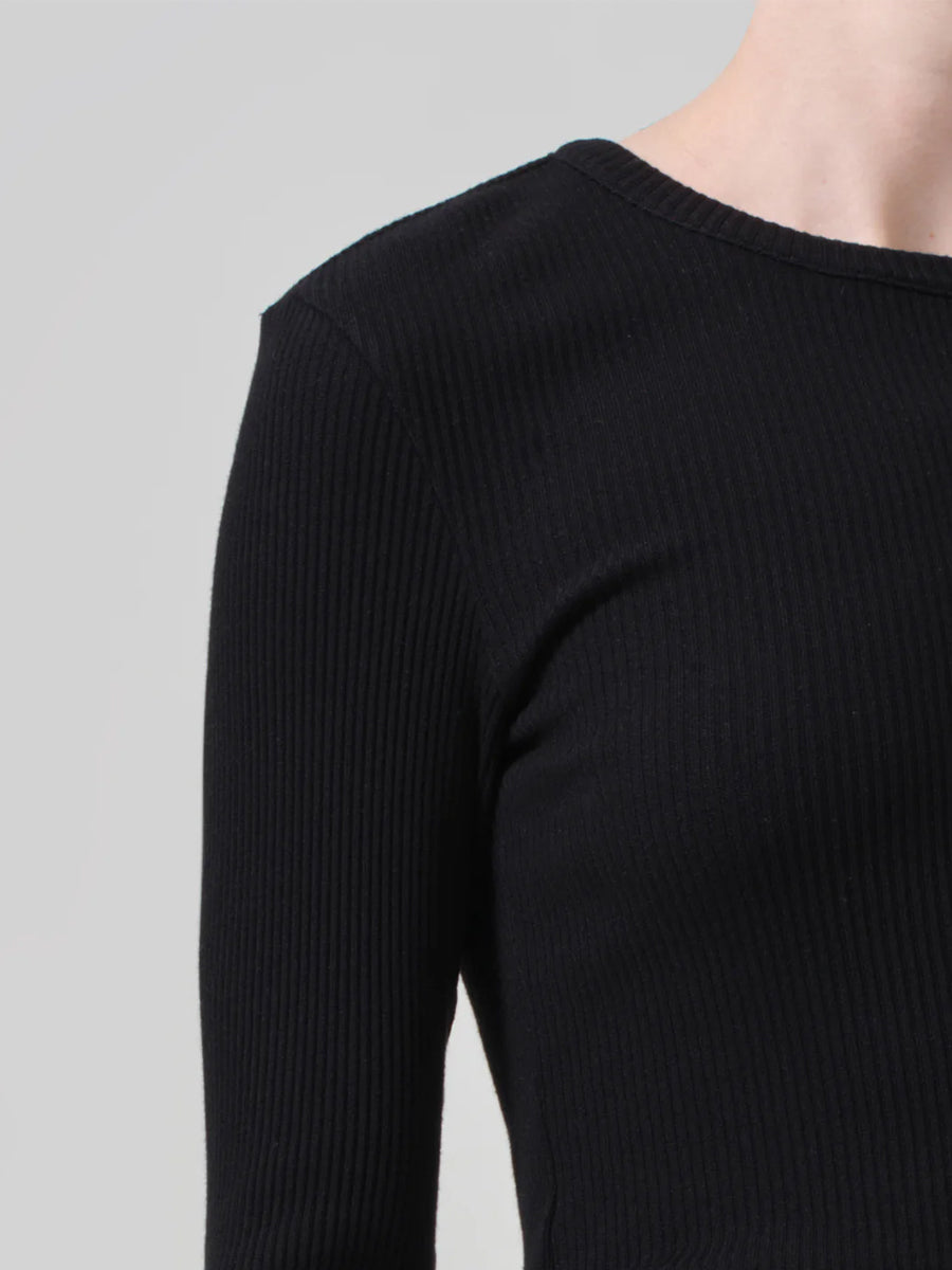 Citizens of Humanity Bina Crew Neck in Black