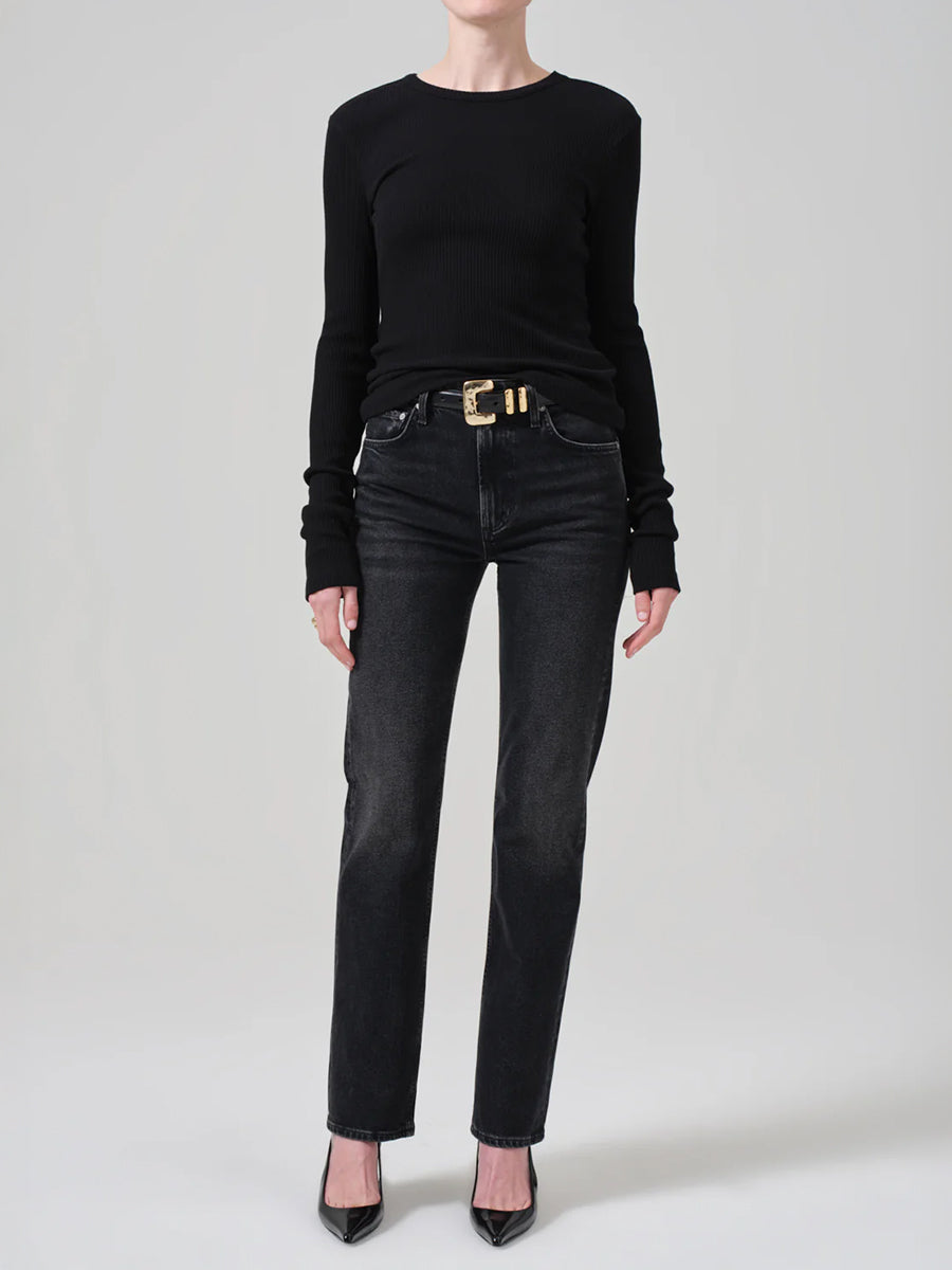 Citizens of Humanity Bina Crew Neck in Black