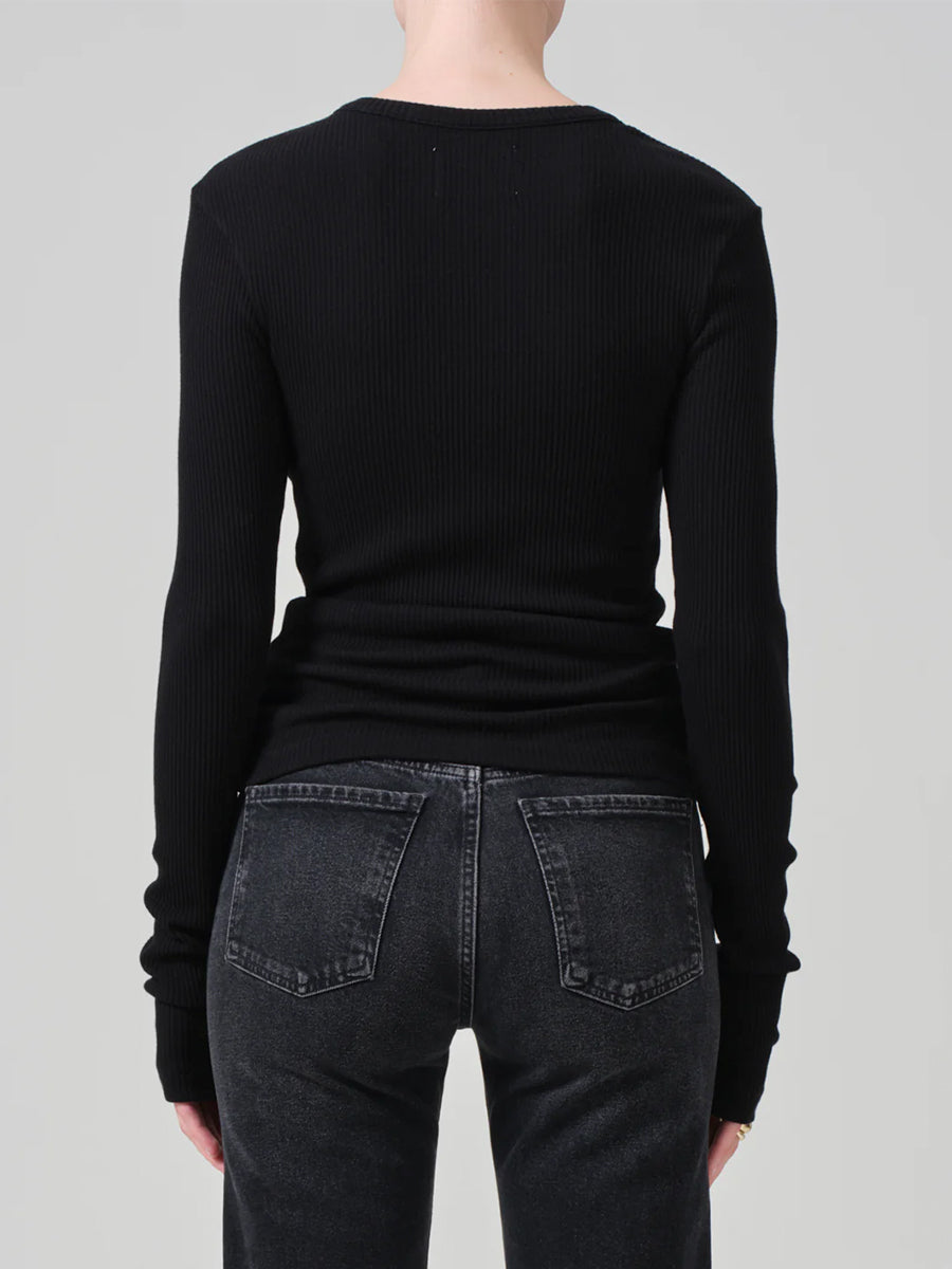 Citizens of Humanity Bina Crew Neck in Black