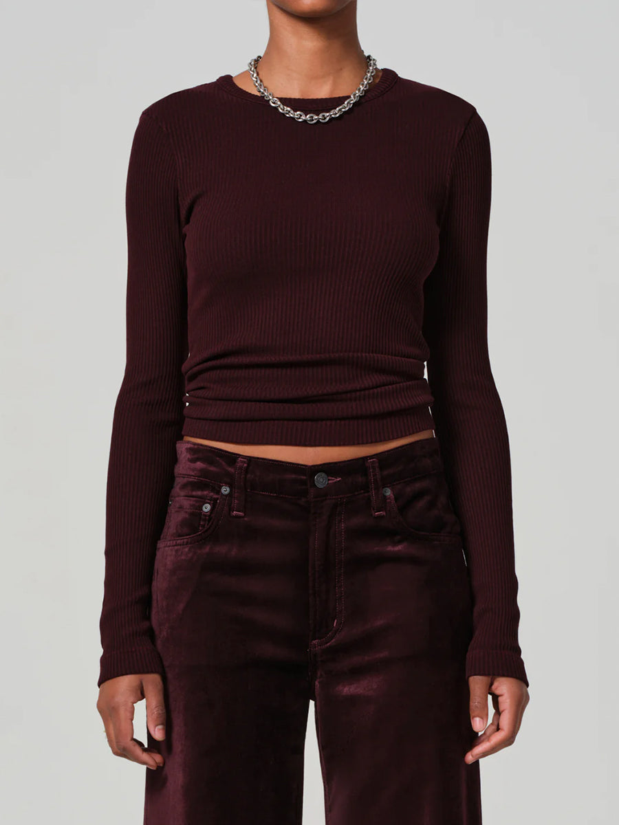 Bina Crewneck in Burgundy