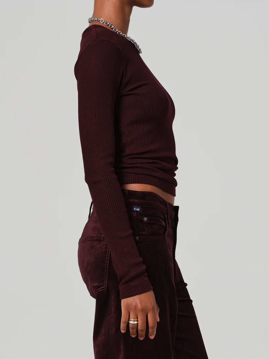 Bina Crewneck in Burgundy