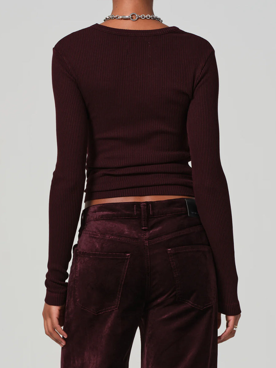 Bina Crewneck in Burgundy