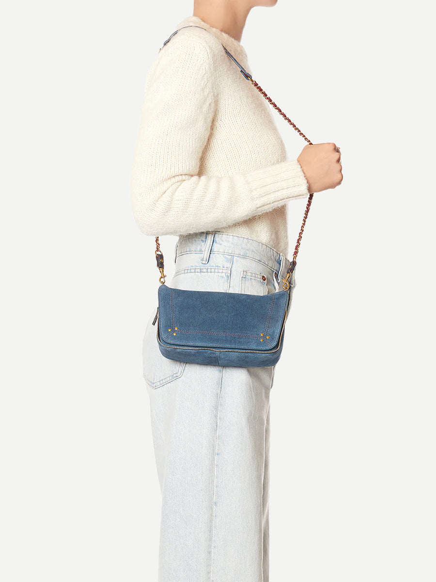 Jerome Dreyfuss Bobi Small in Suede Jeans