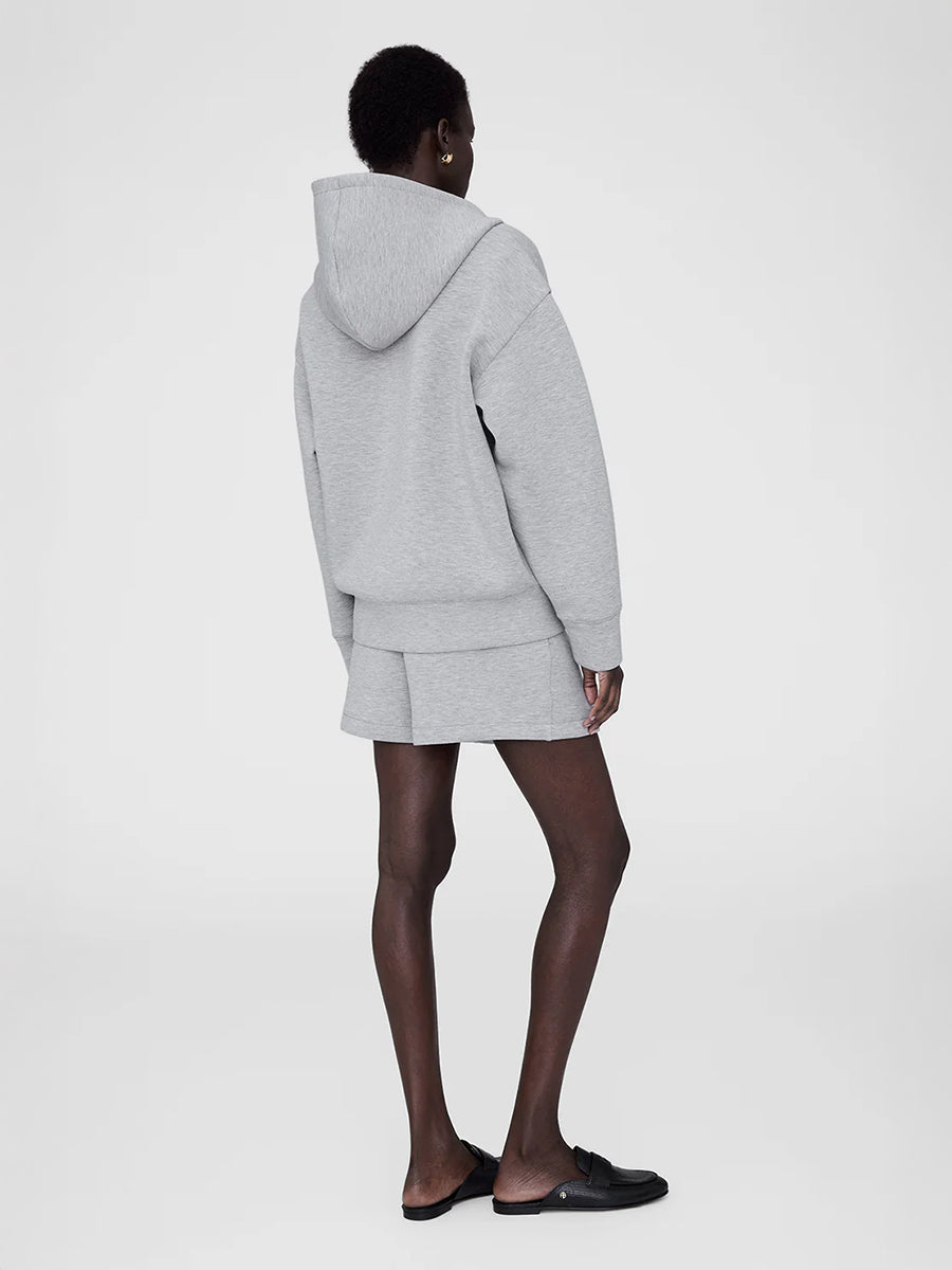 Bond Zip Hoodie Monogram in Heather Grey