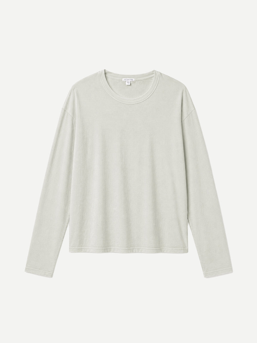 James Perse Boxy L/S Tee in Celery Pigment