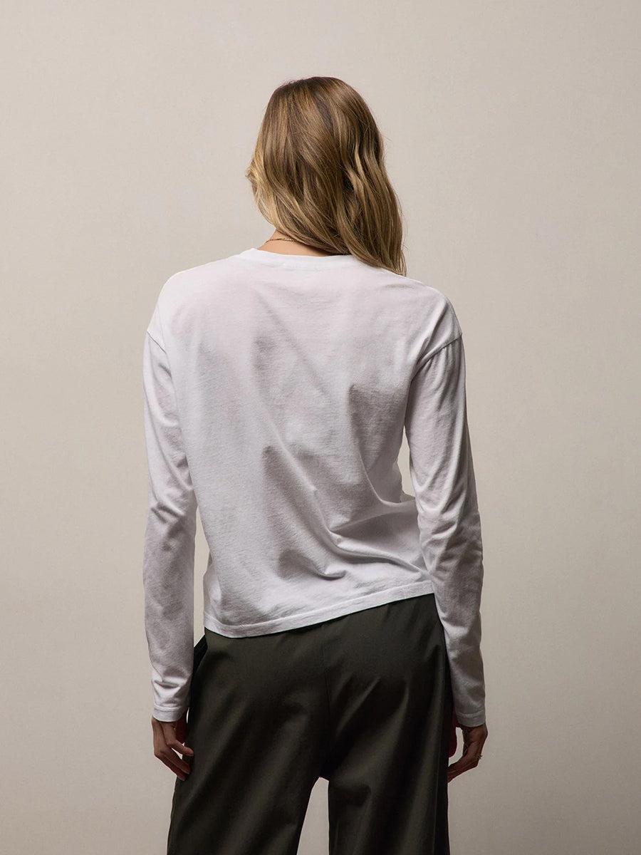 Boxy L/S Tee in White