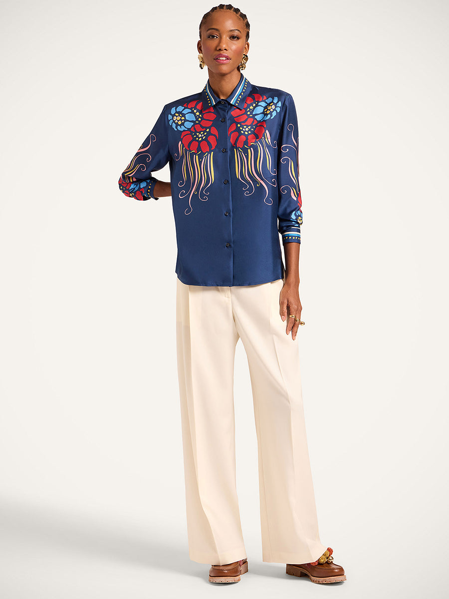 Boy Shirt in Lemuria Placee Blue