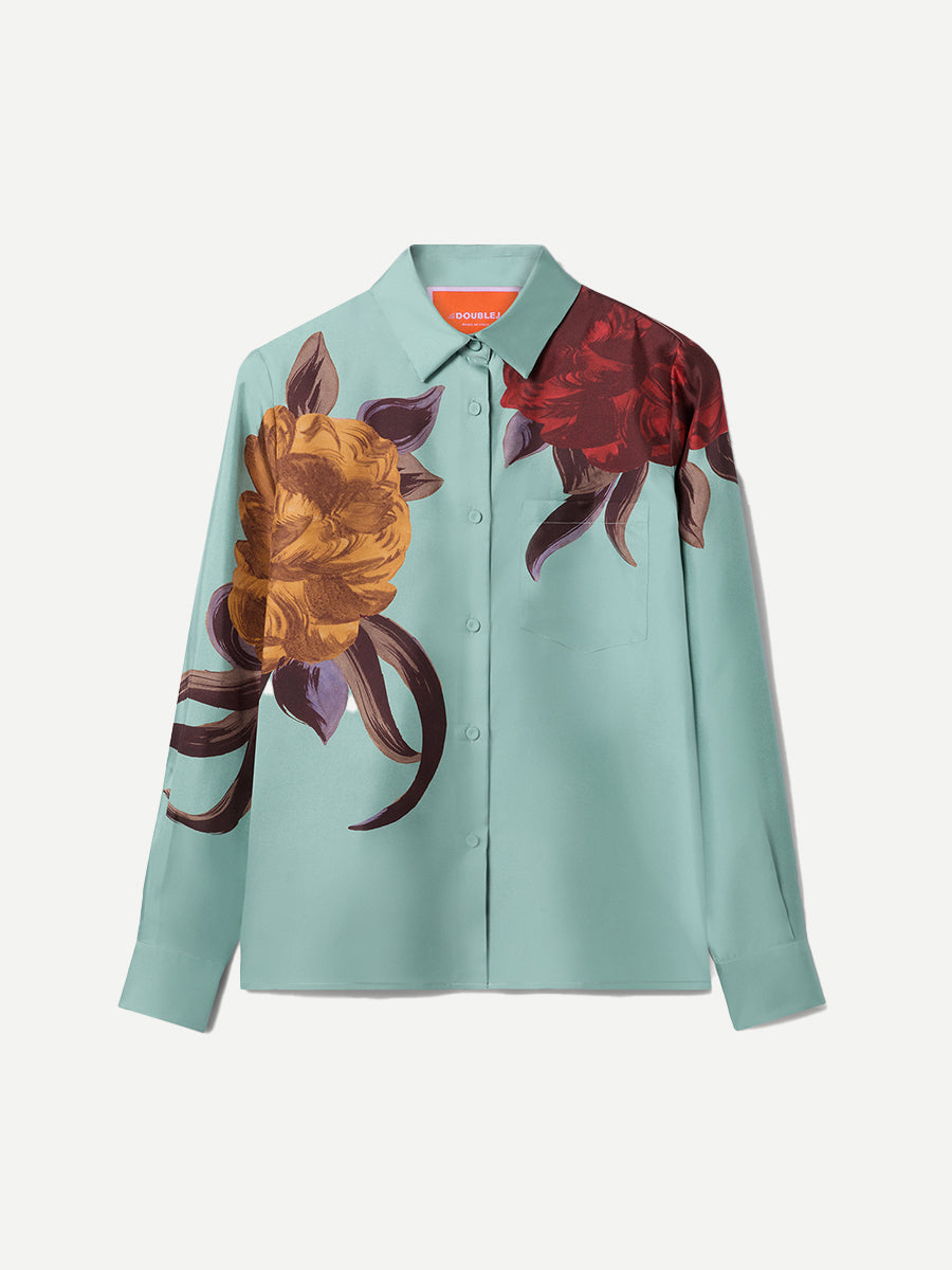 Boy Shirt in Peony Placee Blue