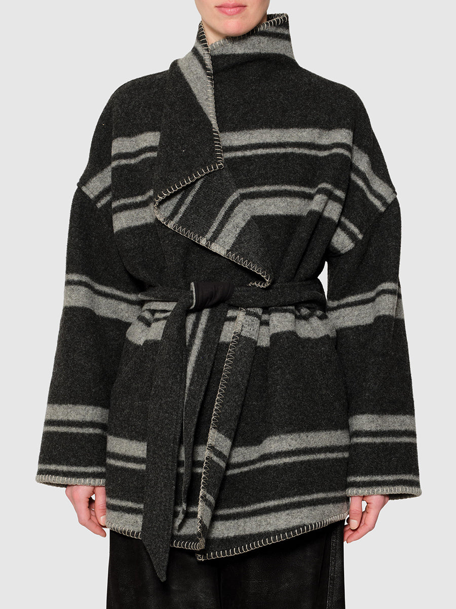 Brea Coat in Anthracite/Grey