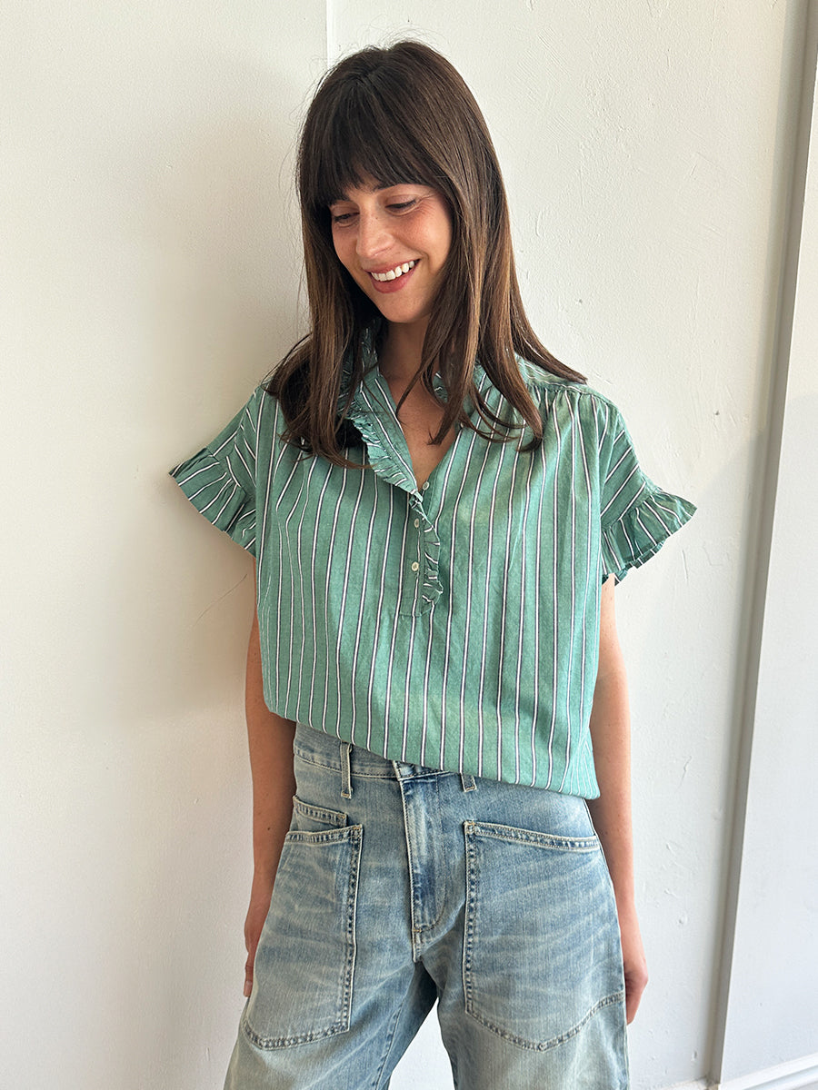 Xirena Brie Top in Cilantro Stripe