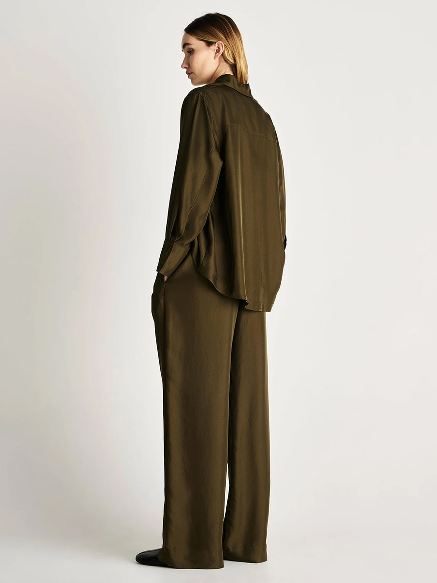 Brig Silk Pant in Hunter