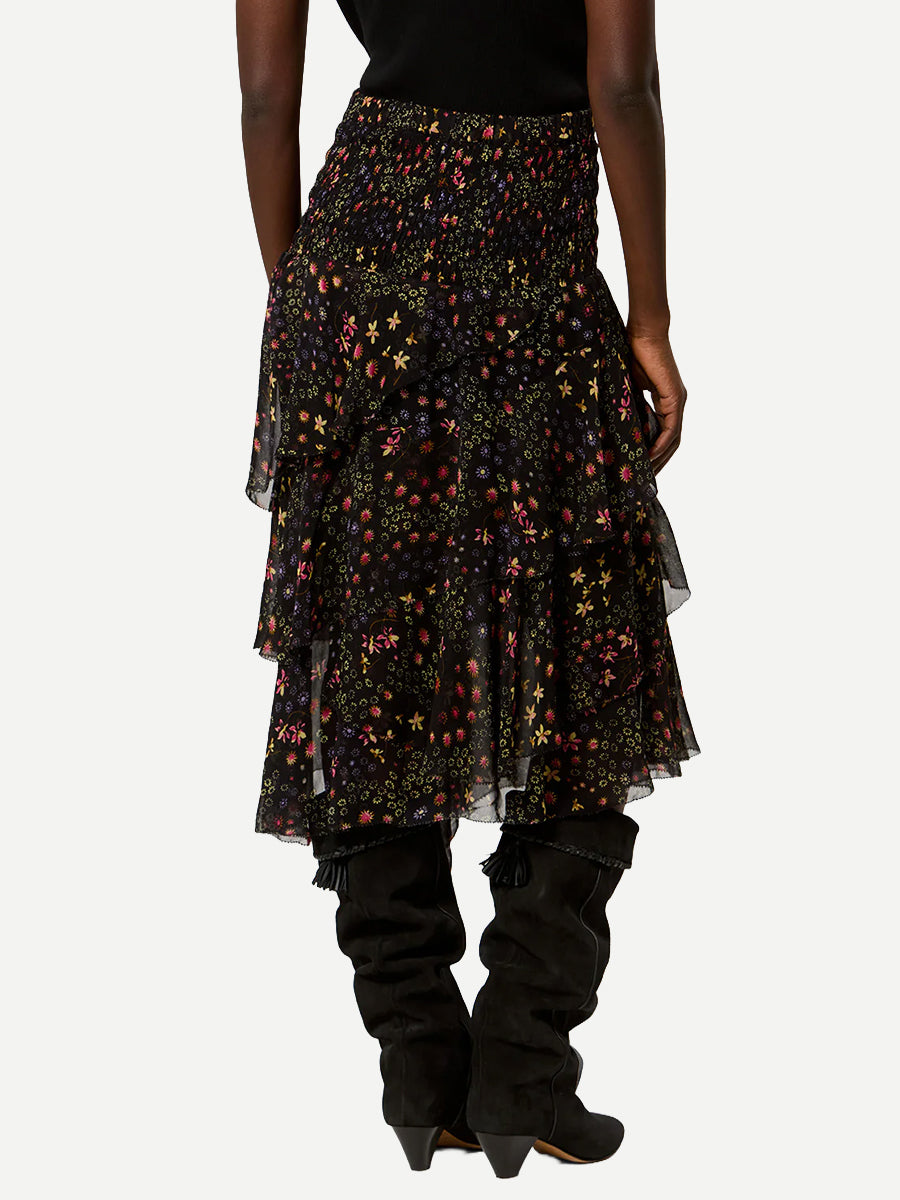 Brigitte Skirt in Black/Ecru
