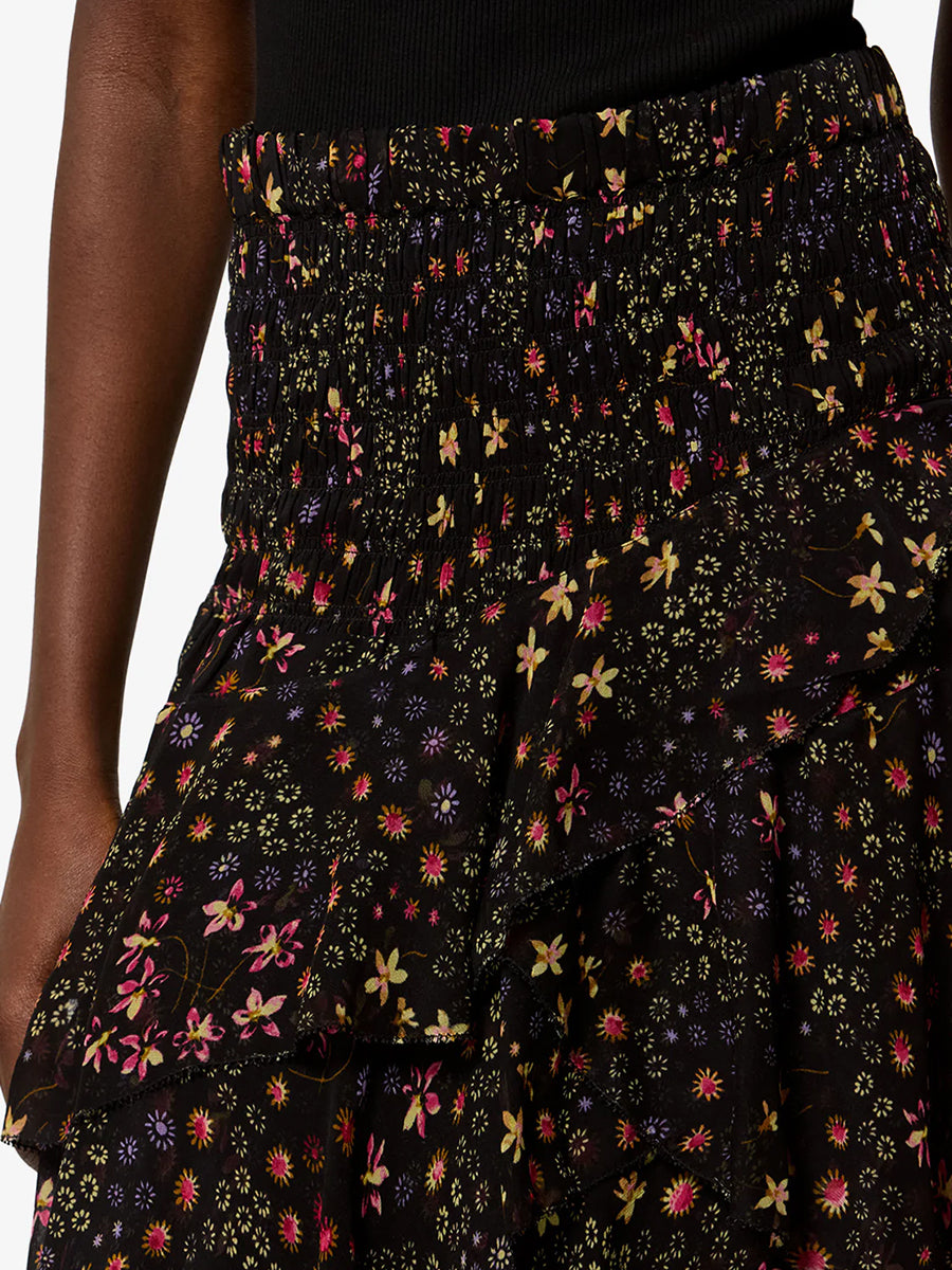 Brigitte Skirt in Black/Ecru